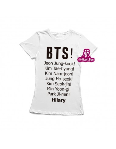 Camiseta k-pop personalizada