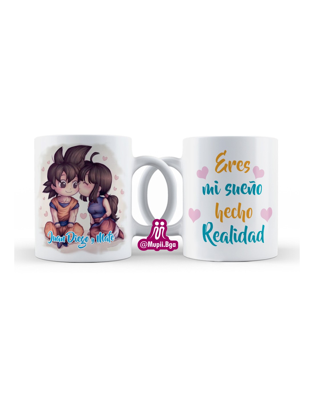 Mug Personalizado Para Pareja /Goku y Milk Niñez