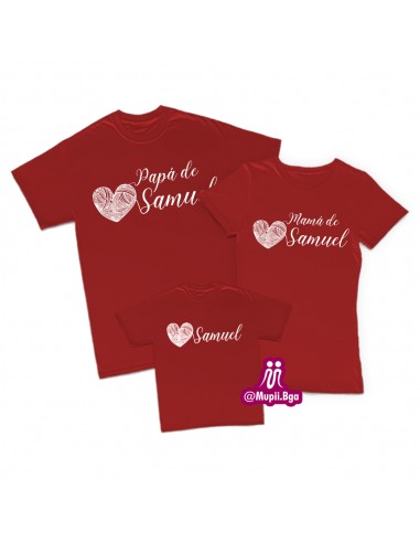Camisetas familiares personalizadas corazones de